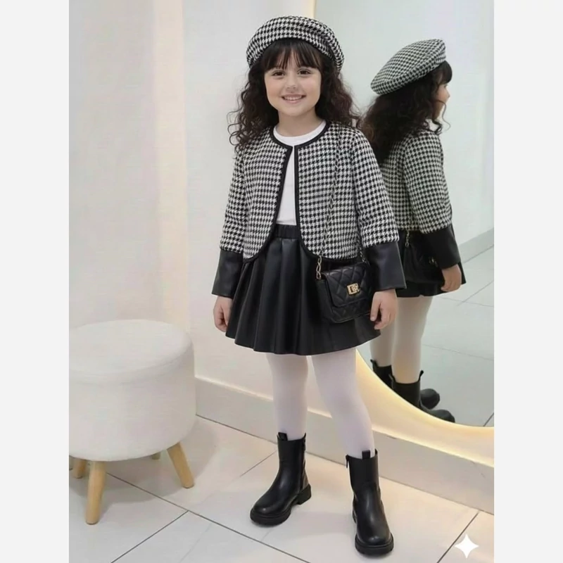 کت و دامن دخترانه ست 4 تیکه ماهلین